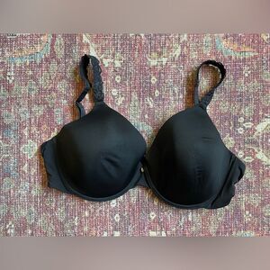NATORI 38D PURE LUXE PLUNGE T-SHIRT BRA Elegant Black Women's Bra